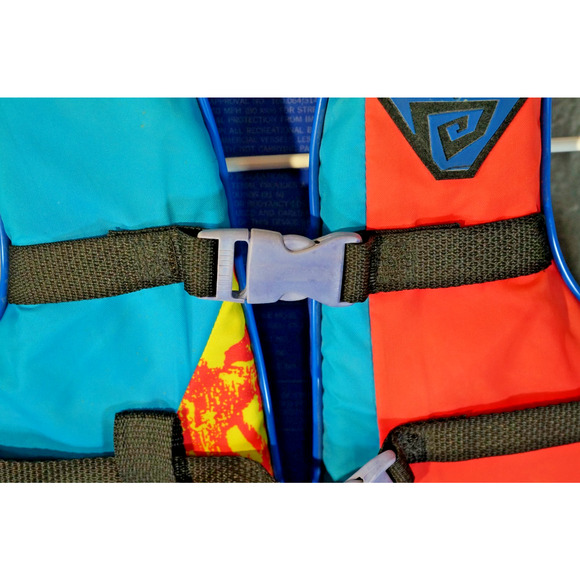 Cypress Gardens Type III Life Vest Child Small 30–50 lbs Retro Neon USA - Picture 3 of 9